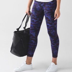 Lululemon High Times 7/8 Purple Camo